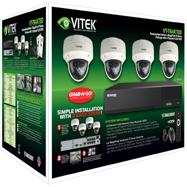 Transcendent Series 4 MegaPixel Dome Package with 8 Channel H.265 NVR