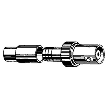 BNC Female Crimp-On Connector For RG-6 75 Ohm