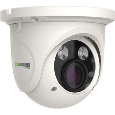 Transcendent 4 Megapixel H.265 WDR IP Turret Camera with 2 High Power IR LED Illumination & Motorized Varifocal Lens